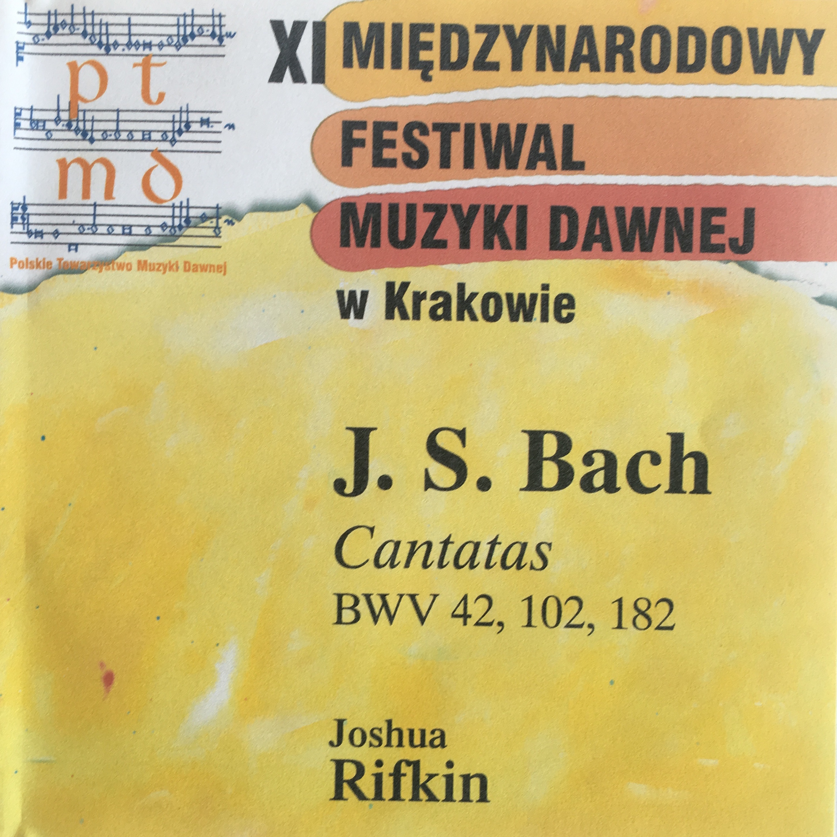 Maciej Gallas.  Johann Sebastian Bach- Cantatas BWV 42,102,182